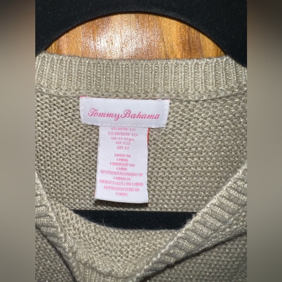 Tommy Bahama Gold Sweater Junior Size M - Picture 3 of 4